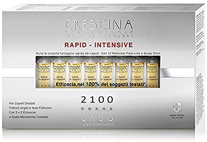 LABO Crescina Transdermic RAPID-INTENSIVE Folicular Islands 2100 Mujer 20 Ampollas Tratamiento Anticaída