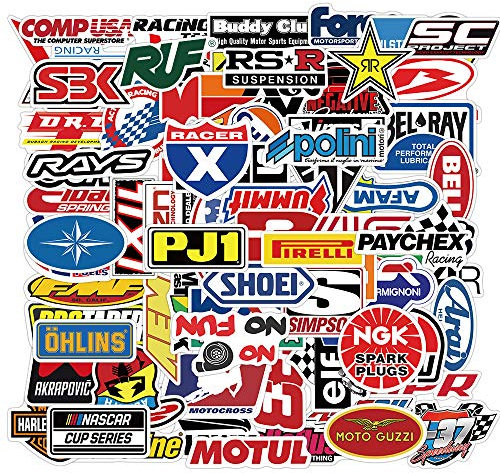 100pcs Racing car Stickers,Sports Car Racing Stickers for Adults, Boys, Teens - Pack for Car, Water Bottles, Laptop, Phone, Motorcycle, Computer, Bicycle, Helmet