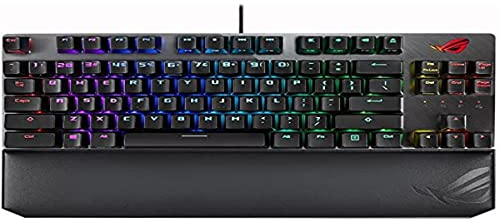ASUS ROG Strix Scope NX TKL Deluxe 80% Tastiera Gaming USB, Meccanica, Tasti ROG NX Rossi, RGB, Cavo USB Rimovibile, Xcurrate CTRL, Tasto Stealth, Poggiapolsi, Macro, Layout Italia, Nero