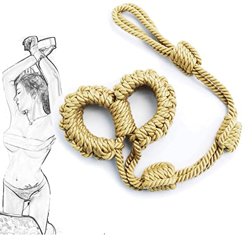 DZsextys Deluxe Bondageseile Bondage Seil SM Handschellen Handcuffs Sex mit Leine Ketten Fesseln Set Weiches Baumwollseil Fesselseil BDSM Fesselspiele Requisiten Sex Spielzeug für Paare Extrem