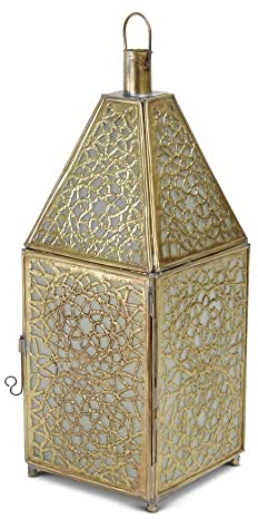 Marokkanische Laterne Gold von Kupfer Large