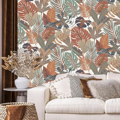 HXA DECO Papier peint plante Monstera cuivrée - Made in France
