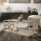 WOMO-DESIGN Couchtisch 120x60x46 cm, rechteckig, Braun (Natur), Orientalisches Muster, Unikat, handgefertigt aus Massivholz, Mangoholz, Vintage, Sofatisch, Kaffeetisch, Wohnzimmertisch, Beistelltisch