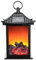 LIBOOI Battery Operated Lanterns. Fireplace Decorative Lanterns with Realistic Flame Effect and Hanging Hook, 28 cm Fireplace Lantern for Home Garden Party Decor