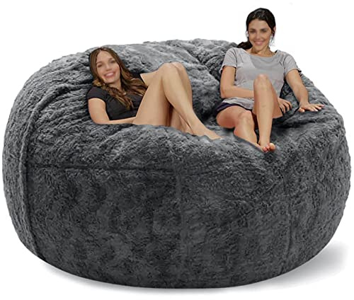 Sitzsack, Luxus, Flauschige Sitzsäcke, langlebig, bequem, für Erwachsene, große Sitzsäcke, Raumdekoration, Loungesessel, Sitzsack, Wohnzimmer (ohne Füllung)