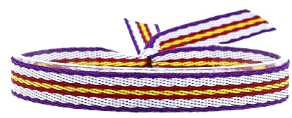 BDM - Pulsera Real Madrid Merengue de tela ajustable - Ancho 10mm