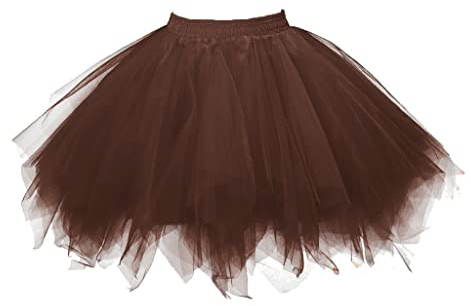 Tüllrock Damen, Damen Tüllrock 50er Rockabilly Petticoat Röcke Tutu Unterrock Kurz Ballett Vintage Ballettrock Mesh Tanzen Rock Minirock Tanzkleid Ballkleid Abendkleid Gelegenheit (Y1-E, One Size)