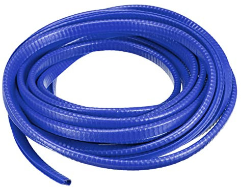 sourcing map U Channel Edge Trim, 19.7ft Length Rubber Guard Seal Strip Edge Protector Fit for 1-2.5mm Edge, (15/64 W x 25/64 H) Blue