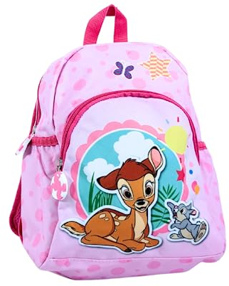 mybagstory - Rucksack – Bambi – Rosa – Kinder – Schule – Kindergarten – Schulranzen Mädchen – Größe 28 cm – verstellbare Träger – Geschenkidee, blau, 28.5 cm
