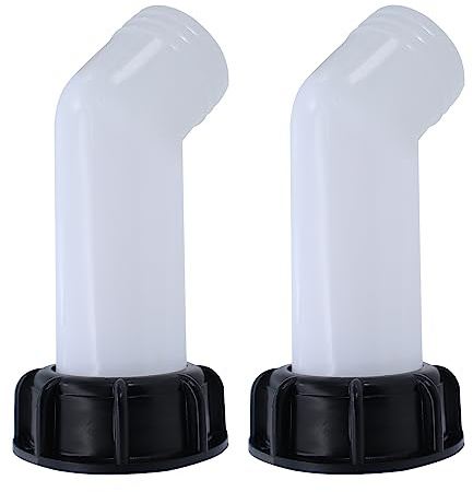 RUNYU 2 Stück IBC Auslaufhahn, IBC Adapter S60x6 Grobgewinde IBC Auslaufstutzen IBC Tank Zubehör Ablauf Abdeckung Düse Ventil Kappe Ventil Innen Gewinde für IBC Tote Tank