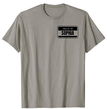 Hello My Name Is Sophia Cooles Namensschild Halloween Custome T-Shirt
