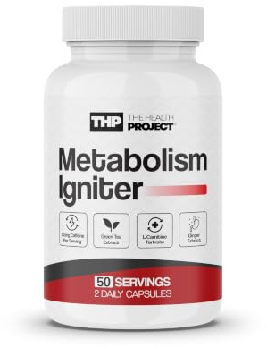 The Health Project Ultimate Igniter Maximum Strength Fat Burner | Weight Management | Green Tea Extract | High Caffeine Content | 100 Capsules | 50 Servings