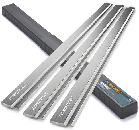POWERTEC 12805DD 15 HSS Planer Blades Replacement for Delta DC-380, Grizzly G0453, Jet 708529G JWP-15CS JWP-15HO, 6 Knives