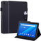 FERLAN Funda Compatible con Lenovo Tab E10 TB-X104F 10.1 con Portalápiz,Ultra Slim PU Protectora Carcasa con Función de Soporte Carcasa de Dibujos Animados Divertida,Negro