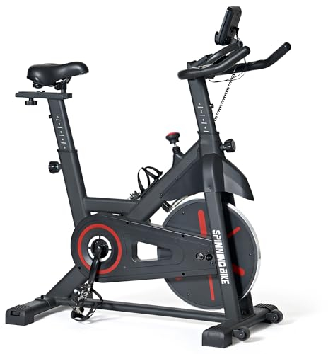 SogesHome Heimtrainers Fahrrad mit Magnetischem Widerstand, Fahrradtrainer, Heimtrainer, Trainingsgeräte Fitness bike höhenverstellbar, maximale Belastung 150 kg