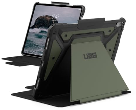 URBAN ARMOR GEAR Metropolis SE Case Apple iPad Air 13 (M2 / 2024) Funda (Función Wake / Sleep, Soporte para Apple Pencil / Logitech Crayon, Función Soporte) oliva