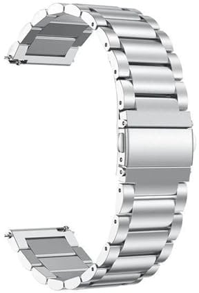 Edelstahl-Metall-Uhrenarmbänder Kompatibel mit Withings Move/Move ECG Armbänder, Verstellbares Wasserdicht Ersatz-Uhrenarmband Armband Zubehör Uhrenarmband, Silber