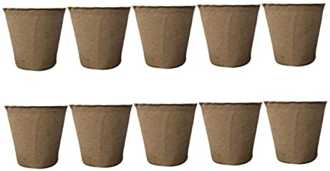 INOOMP 30 Piezas Macetero De Flores De Pulpa Jardineras Grandes De Interior Macetas De Papel Maceta De Interior Maceteros Biodegradables Taza De Jardin Mini Ollas Vasos Bandeja Planta