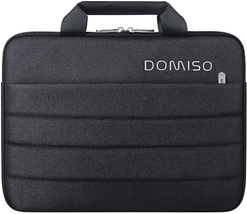 DOMISO 14 inch Laptop Sleeve Waterproof Carrying Handbag Laptop Briefcase Compatible with MacBook Air/MacBook Pro/MateBook 14/Dell Latitude/HP Elitebook/Microsoft Surface Book,Black