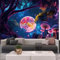 G-LIKE Wandteppich Wandtuch UV-Reaktiv Wandbehang – 3D Digital Bedruckt Farbenreich Dekostoff Dekoration für Wohnzimmer Schlafzimmer Party Urlaub