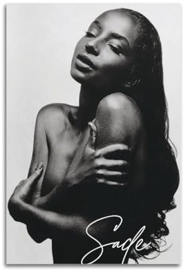 KAILECD Sade Poster, Kunstdekoration, Wandposter, Dekoration, Innenposter, Druckdekoration, Bar, Restaurant, Dekoration, Ästhetik, Poster, Wohnzimmer, Poster, 20 x 30 cm, ungerahmter Stil