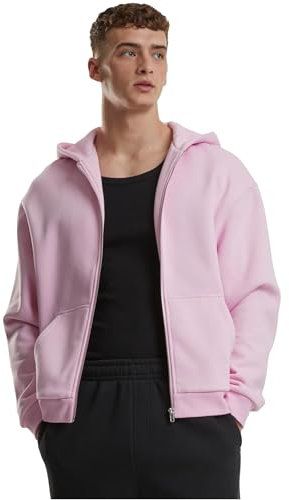 Urban Classics Tb7284-fluffy Zip Hoody Maillot de survêtement, Rose Doux, M Homme