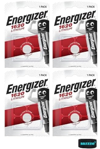 4 Pack of EnergizerCell CR1620 3V Lithium Coin Battery Button Battery, Use for Car Keys, Van Key Fobs, Scales, Toys, LED lights, etc.