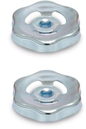 Ganter Normelemente | Blechhandrad, Ventilrad, Ventilgriff, Absperrventil | 2 Stück | GN 227.6-ST-50-V6-ZB | Durchmesser 50mm | Vierkant V6