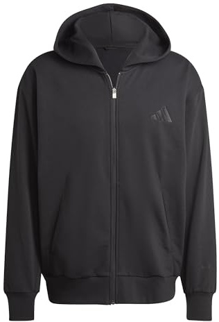 Adidas Men's All SZN Fleece Full Zip Hoodie, Black, 3XL