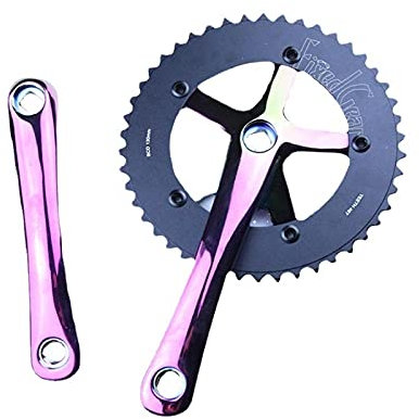 Skdvy Guarnitura Bici,Guarnitura Perno Quadro Tutto Il Dente da Denti da Denti di Alluminio della Bicicletta 46T / 48T Dente del Dente del Dente del Dente del Dente del Dente colorato(48T)