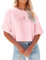 Suncife Damen-T-Shirt, bauchfrei, Hlaf-Ärmel, lässig, locker, taillierter Schnitt, Rose, M