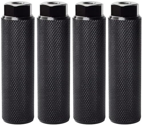 LSHIJI Cale Pied BMX Chevilles de vélo 4 pièces, Chevilles BMX en Alliage d'aluminium for VTT vélo Cyclisme Axes arrière de 3/8 Pouces Repose Pied Velo