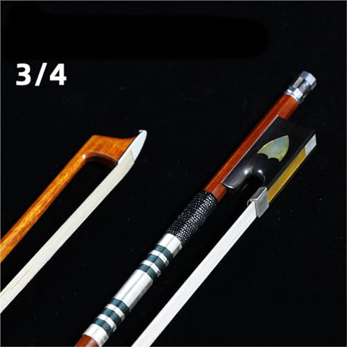 Geigenbogen Violinbogen aus brasilianischem Palisander professioneller Solo-Bogen in Leistungsqualität(3/4)