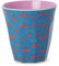 Rice - Tazza in melamina, misura media, con stampa ciliegie, per bambini, da campeggio, in melamina, infrangibile, senza BPA, 250 ml