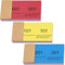 Nezyo Doppelnummern Blöck 1-300 Tombola Lose mit Zahlen Nummernblöcke Zahlenblöcke 10cm X 5cm Raffle Tickets für Garderobe Verlosung Events Messen Eintrittskarten und Leckereien(Rot, Gelb, Blau)