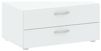 Dmora - Kommode Limerick, Mehrzweckkommode, Schlafzimmerkommode, Schrank mit Schubladen, 74x52 h35 cm, Weiß
