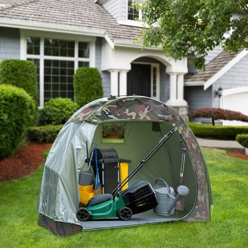 Bike Storage Shed Tent, Outdoor Bike Storage and Mobility Scooter Shelter for 2-3 Bikes, Waterproof Anti-uv 210D Oxford Fabric Garage/Garden Storage Tent Rain Shelter