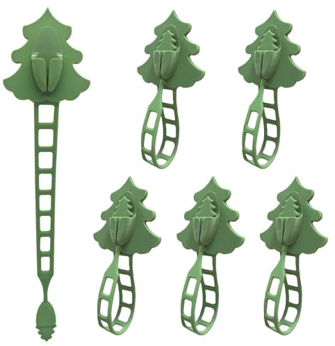 MiOYOOW Weihnachtsgirlanden Aufhänger, 6 Stück Weihnachtsstrumpf Haken, Weihnachten Silikon Bindebänder für Türrahmen, Kamin, Treppenhausdekoration
