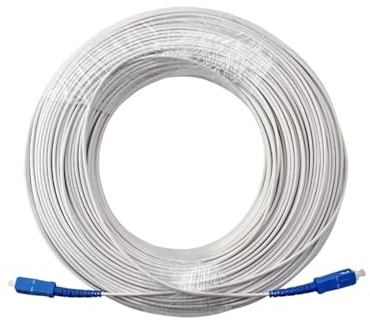 Cable de fibra óptica monomodo for interiores, 1 núcleo, 2 hilos de acero, puente for una comunicación fiable(Black,Sc Upc 350m)