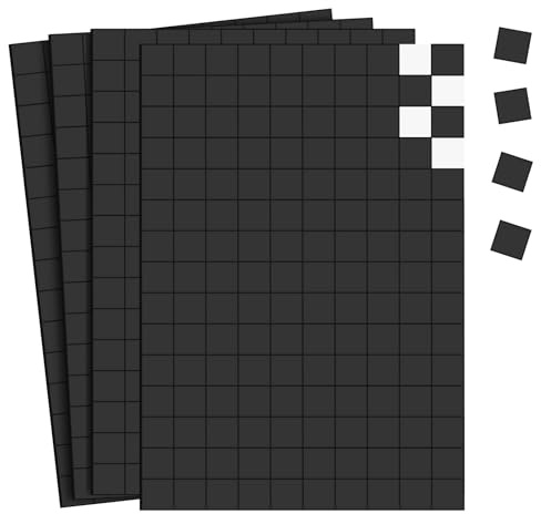 ABOHU 600 Stück Magnetplättchen selbstklebend, 10 x 10 mm Magnete zum Kleben, Magnet Flach Magnetstreifen Klebemagnete, Magnetfolie selbstklebend für Schule Familie Büro Whiteboard Kühlschrank