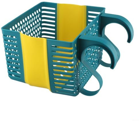 CashMuch Panier de rangement de bord de piscine pour piscines hors sol, organiseur de bord pliable avec une capacité de 18,5 litres, panier suspendu en plastique pour articles de bord de piscine