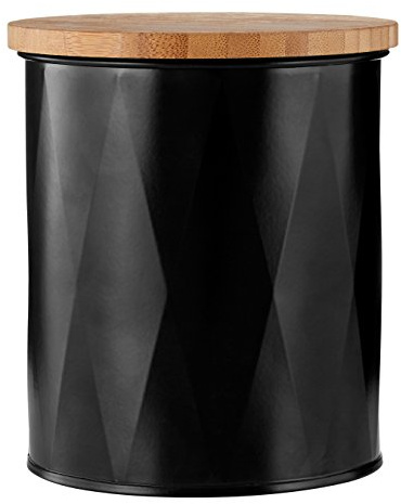 Premier Housewares Rhombus Storage Canister, Black, Small