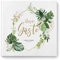 DeinWeddingshop Gästebuch Hochzeit - personalisiert - Hochzeitsgästebuch, Hardcover 21x21 cm (Inhalt mit Fragen, Monstera Leaf)
