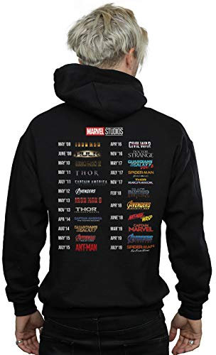 Marvel Studios Men's 10 Years of Movies Zip Up Hoodie Black Medium