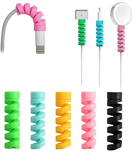 KDDOM Lot de 20 gaines de protection pour câbles de chargement - Pour tous les téléphones portables, ordinateurs et chargeurs