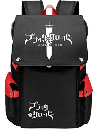 WANHONGYUE Black Clover Anime Cosplay Unisex 15,6 Zoll Laptop Backpack Schultasche Rucksack für Reisen/College/Arbeit Rot / 5