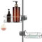2Pcs Shower Caddies No Drill, Stainless Steel Bathroom Accessories Caddy Storage Shelves,Kitchen Sink Organiser, Shampoo Soap Holder Rack, Rust Free for 18-27mm Shower Rail