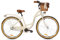 Goetze Style 28 Zoll Damen Citybike, 18 Zoll Aluminiumrahmen, Tiefeinsteiger, 3-Gang Nabenschaltung, Rücktrittbremse, LED-Beleuchtung, Gepäckträger, Komfortsattel, Rattankorb mit Stoffeinsatz!