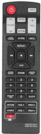 Yoidesu Télécommande, Télécommande de Barre de Son AKB73575401/AKB73575402 pour Système Audio LG NB2430A/NB4540/NB5540A/NB5541