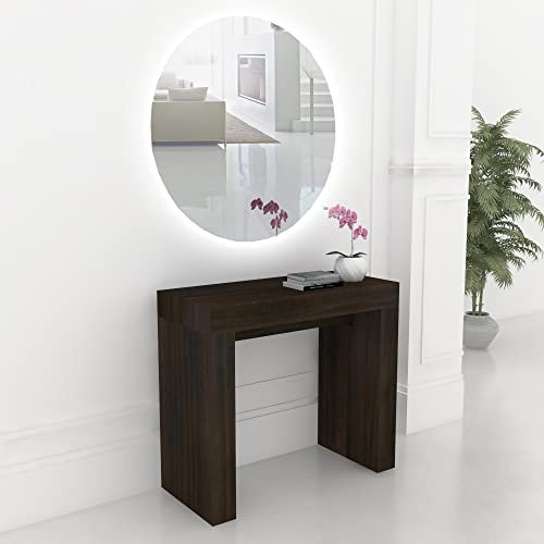 VE.CA Table console Vénus extensible de 40 à 300 cm, en différentes couleurs, ameublement de cuisine, décoration de maison (Wenge)